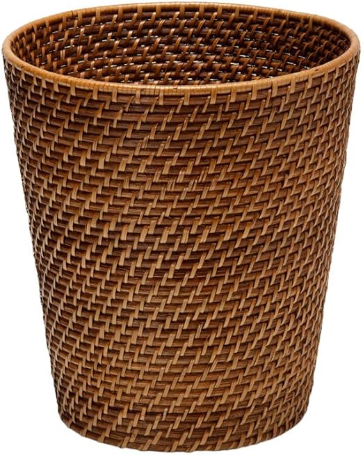 KOUBOO Round Rattan Waste Basket, Honey Brown Amazon.ca Tools & Home