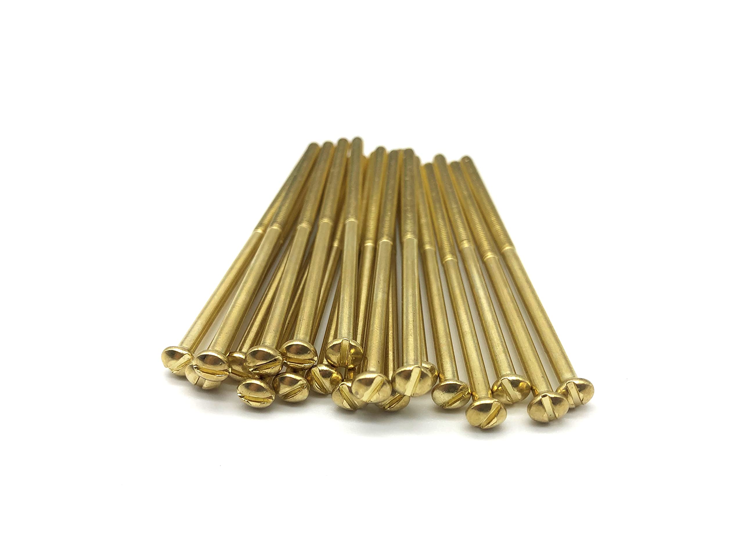 M3.5 Brass/Gold Electrical Socket Screws, 75mm, For Switches, Light Switch, Plug Sockets, 3.5mm x 75mm, (20)