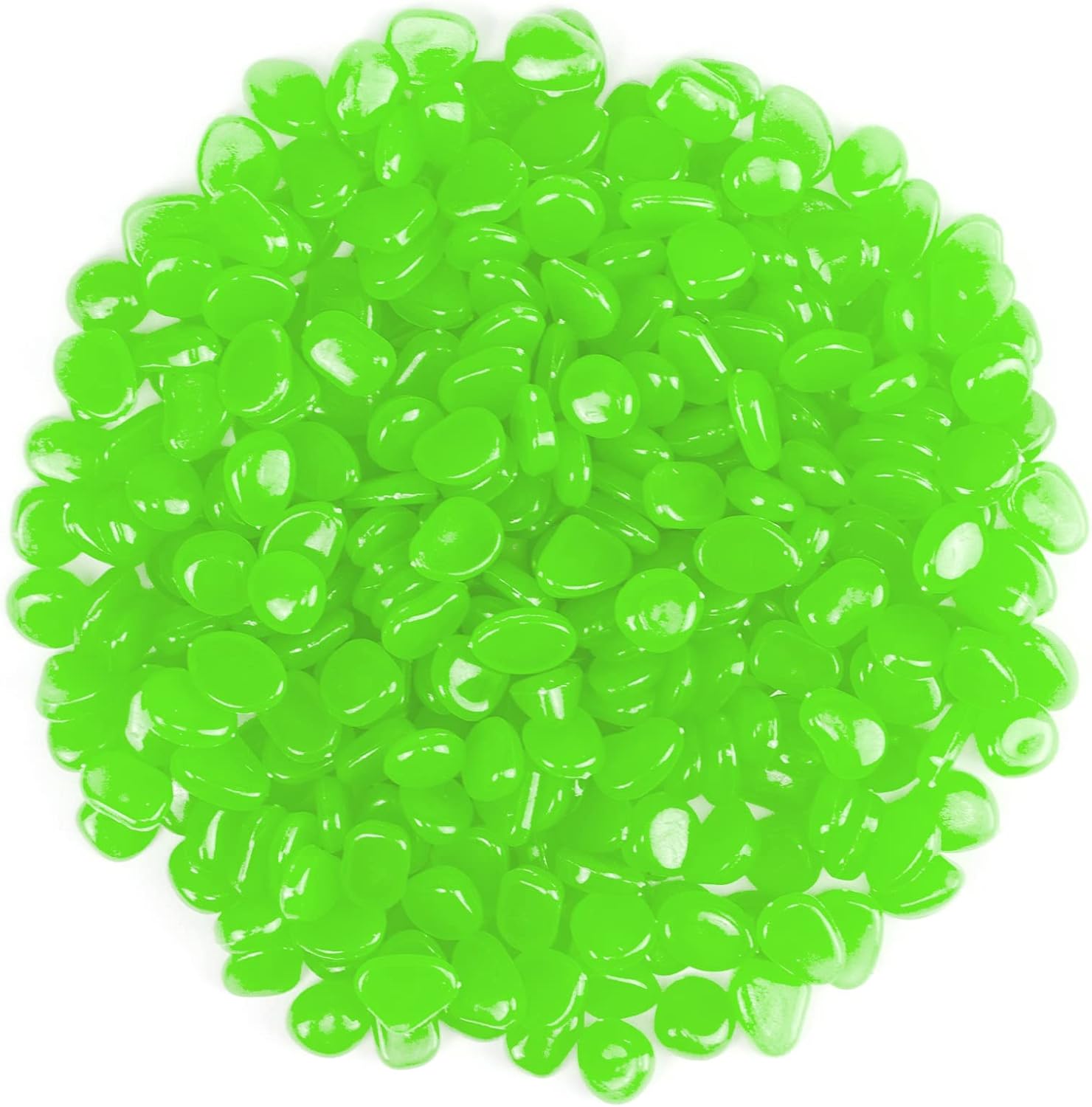 Hardscaping Materials - HMIEPRS 1000PCS Green Long Term Glowing Decorative Stone, Glow in The Dark Rocks Light Perfect Indoor Outdoor Decor Fit for Garden Sidewalk Fish Tank Grass Flower Pots (0.3-04in/0.8-1cm)