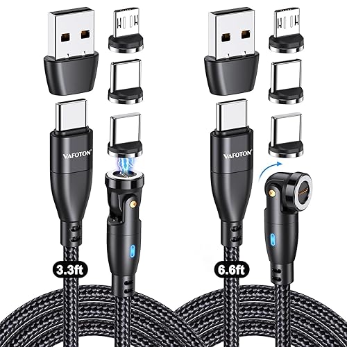 9-Pin 540° Rotating Magnetic Charger Cable in-1 Magnetic Phone