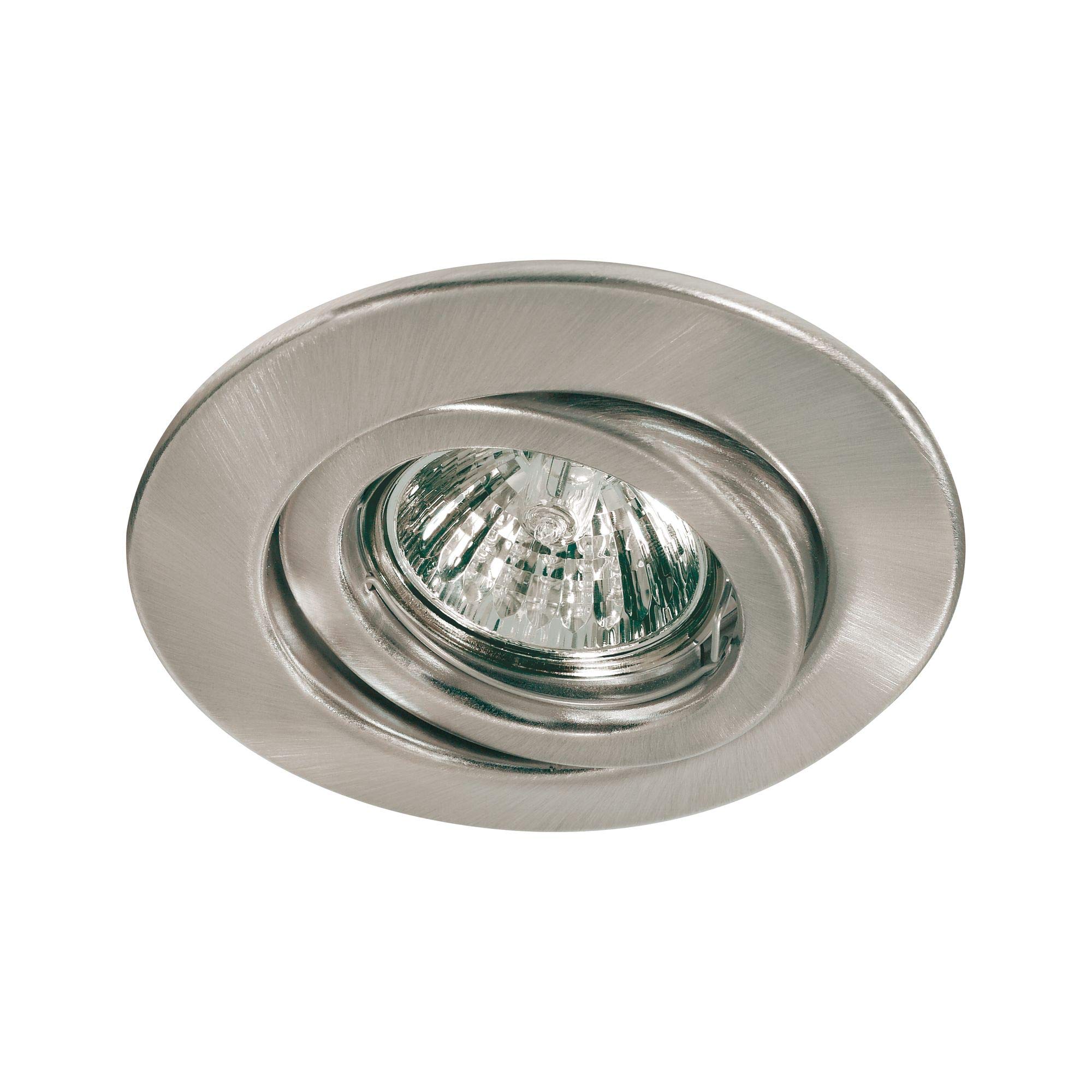 Paulmann 98968 Quality Recessed Light swiveling max 50W 12V GU5,3 110mm Brushed Iron Sheet Steel