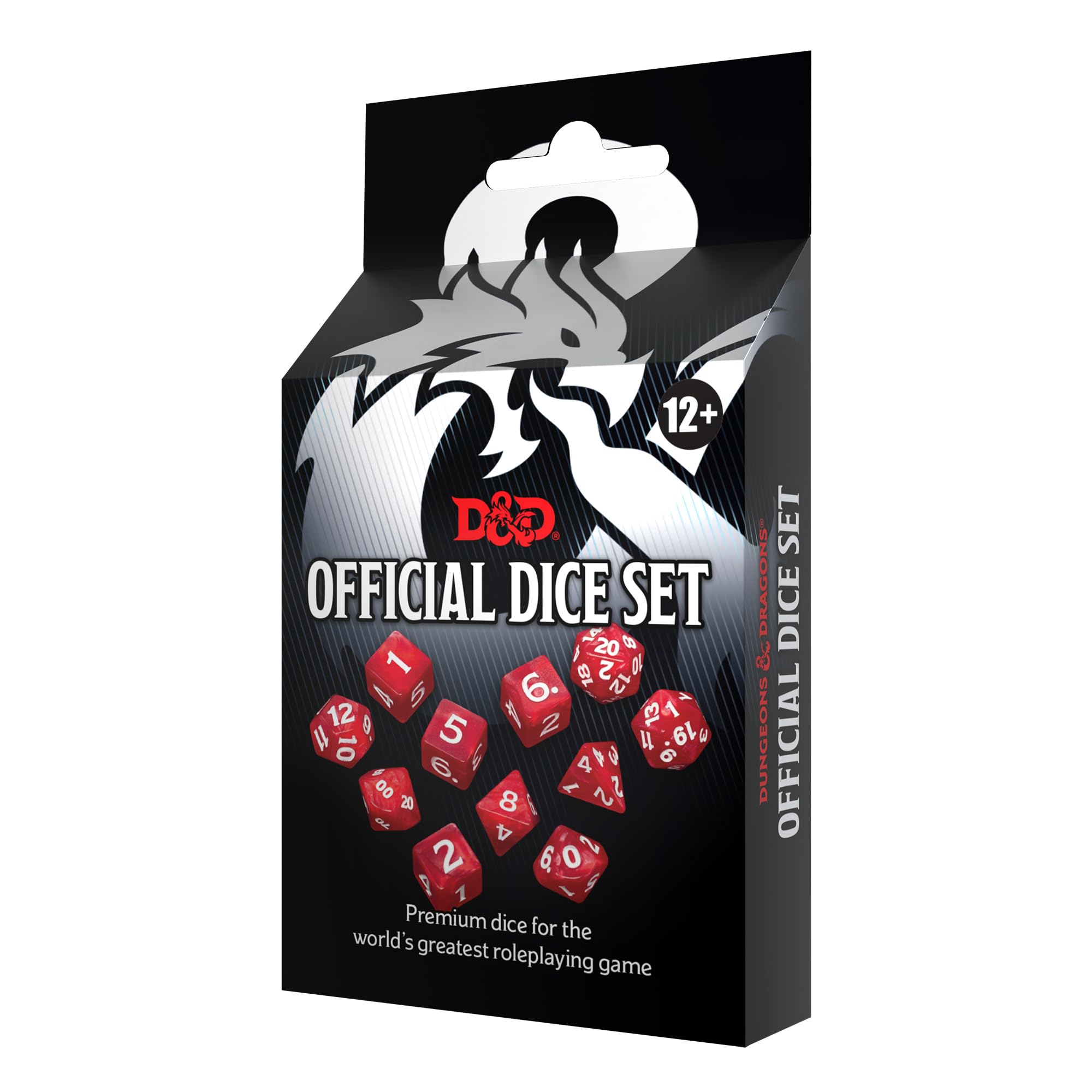 Dungeons & Dragons - Official Dice Set: Polyhedral Plastic RPG Dice Set