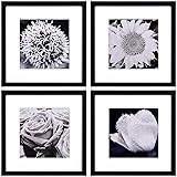 Yaetm 12x12 Picture Frames Black Set of 4, Square