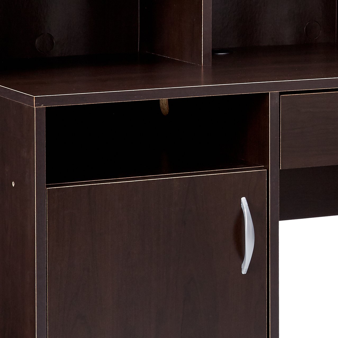 Sauder Beginnings Desk With Hutch, Cinnamon Cherry Finish on Galleon