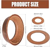 QENETY 5Pcs Leather Piston Sleeves for Handle Pump Garden Hand Pump Replacement view 2