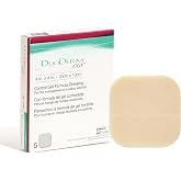 DuoDERM CGF 4"x4" Hydrocolloid Bandage, Waterproof, 5 Ct | Adhesive Wound Dressing, Control Gel Formula, Sterile, Moist Healing, Latex Free, Beige, Painless Removal, Up to 7 Days