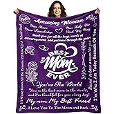 [2025 Upgrade] Personalized Best Blanket for, Soft Cozy Throw Blanket with Heartfelt Message, Birthday Gift for from Daughter & Son