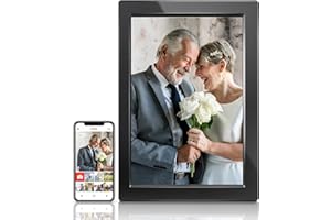 Arafuna WiFi Digital Picture Frame, 10 Inch IPS Touch Screen Digital Photo Frames with 16GB Storage, Smart Frame with Clear Display to Share Photos, Videos via APP, Auto-Rotate&Wall-Mountable - Black