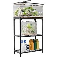 AnBaiMei 20 Gallon Aquarium Stand, Fish Tank Stand with Adjustable 3-Tier Storage Shelf, Heavy Duty Reptile Breeder Turtle Ta