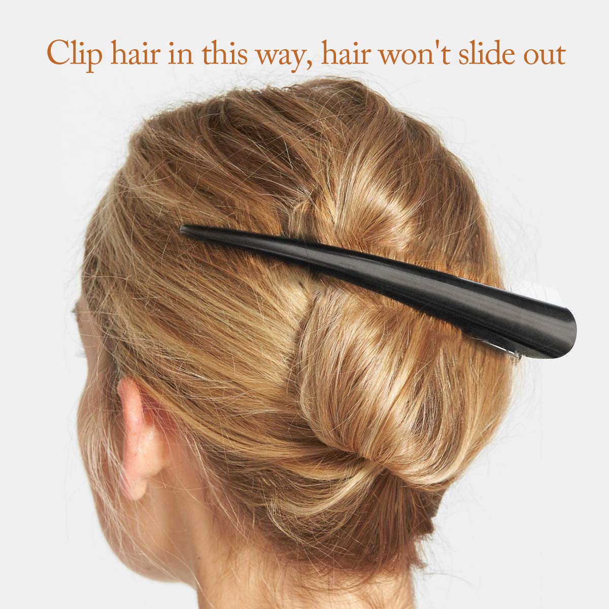 Large Alligator Hair Clips for Styling Salon Sectioning, GLAMFIELDS 5 inch Rust-Proof Durable Non-Slip Duckbill Metal Clips for Women Thick and Thin Hair (6 Pack) Black : Beauty