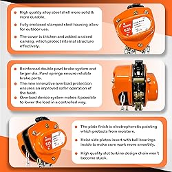 YATOINTO Chain Hoist 1/4 Ton (550Lbs) Capacity