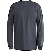 Uno Mejor FR Shirts for Men 7.5OZ Welding Shirt, 100% C Flame Resistant Welding Jacket, Men's Fire Retardant FR Clothing for Men, Durable Welding Gear for Safety Work, Grey-YL XL