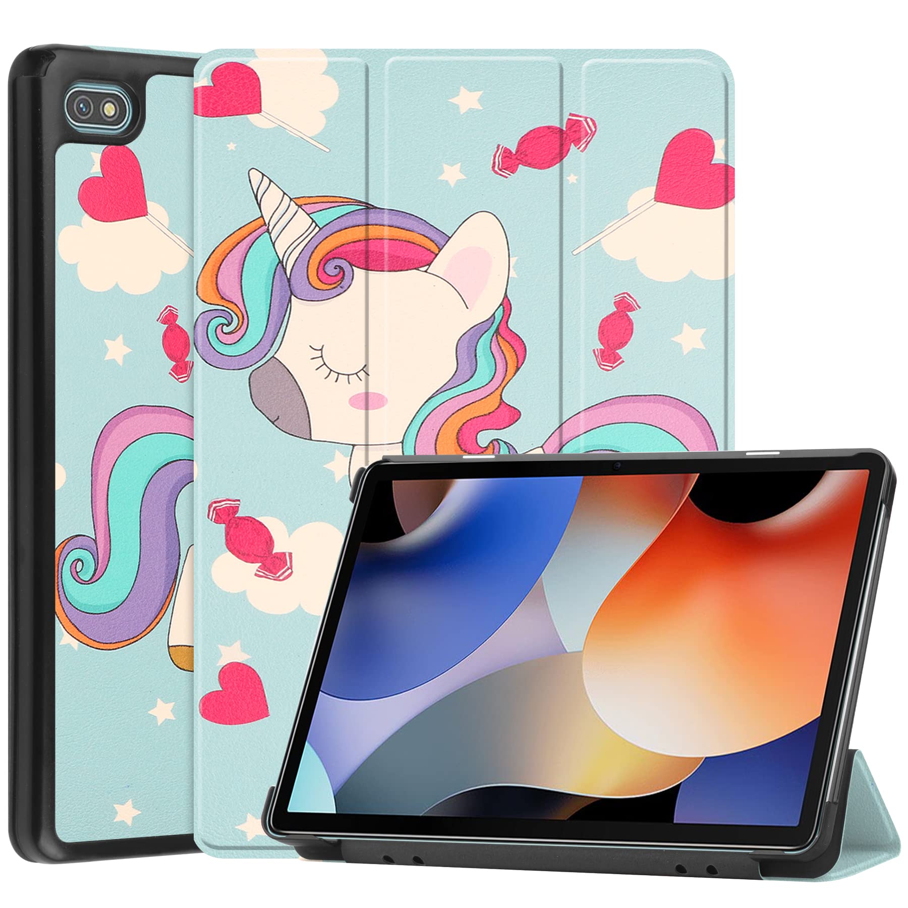 Dlahaby Case Compatible with Blackview Tab 7 Pro/Oscal Pad 10,Slim Smart Shell Flip Cover with Stand Function for Blackview Oscal Pad 10/ Tab 7 Pro 10.1 Inch Tablet,Horse