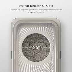 WoofiGo Stainless Steel Cat Litter Box, XL Top