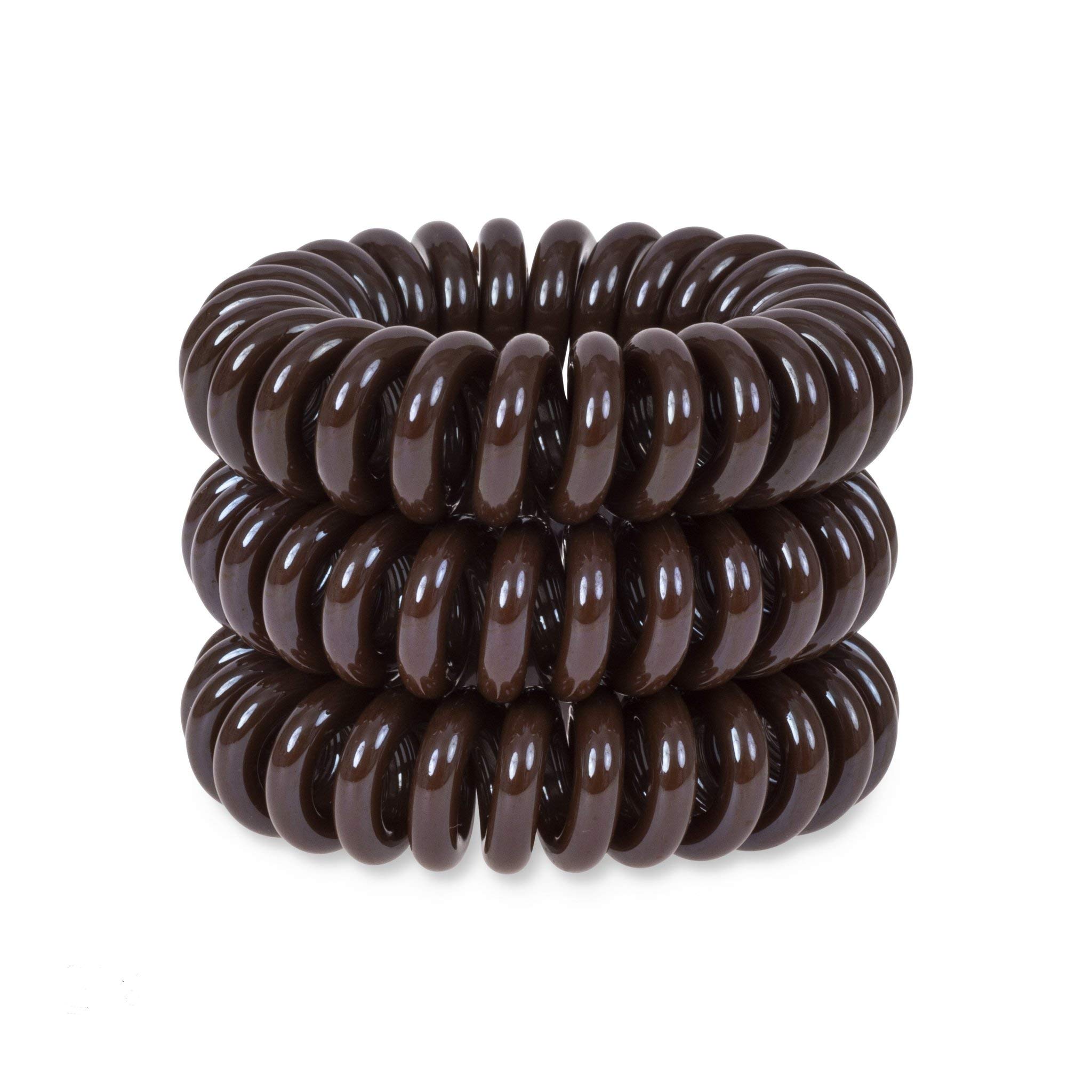 Brown Sugar SpiraBobble | Hair Bands for Women – 12Pcs Set Hair Bobbles | Durable Hair Tie | Spiral Ring for ponytails
