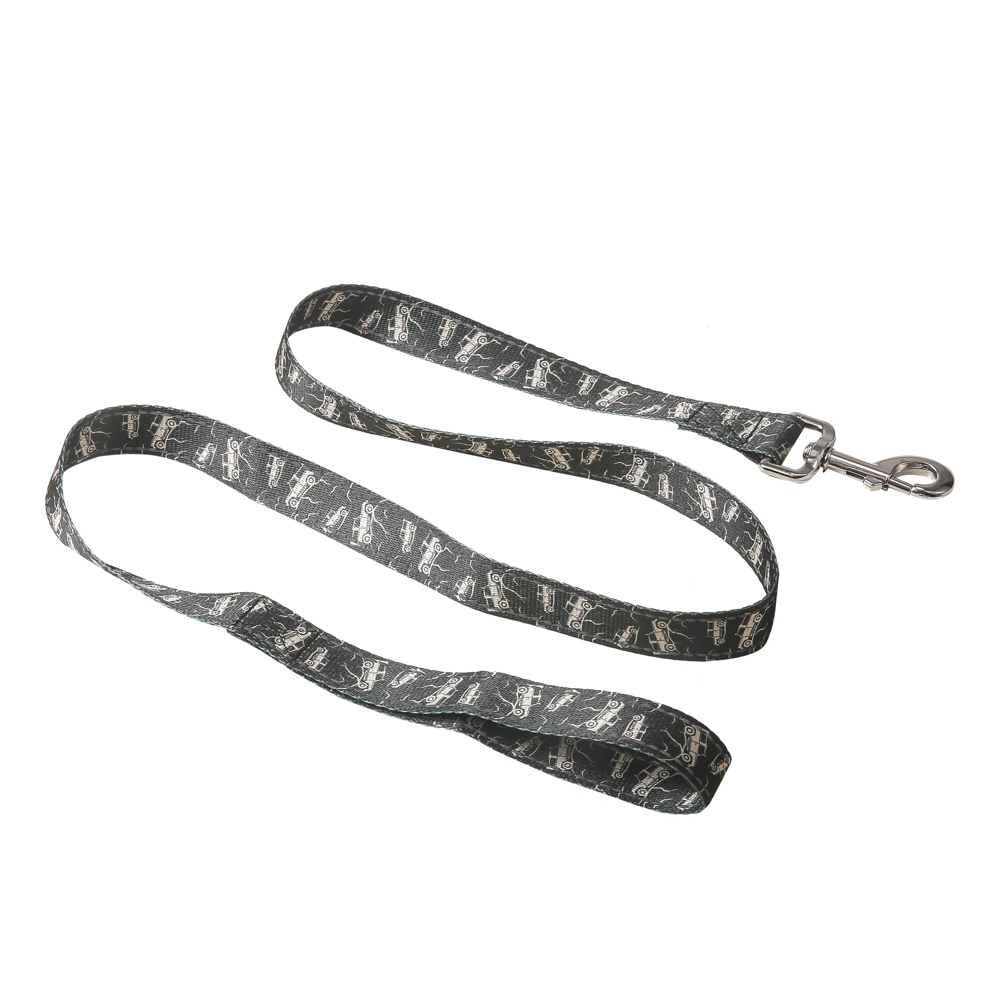 Eco Chic Recycled Dog Lead Double Sided Reflective Machine Washable Pet Leash (4x4 Black Medium/Large)