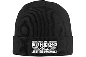 bamgen Old Fuckers Club Beanie Vintage 100% Bitter Lifetime Member Knit Hat