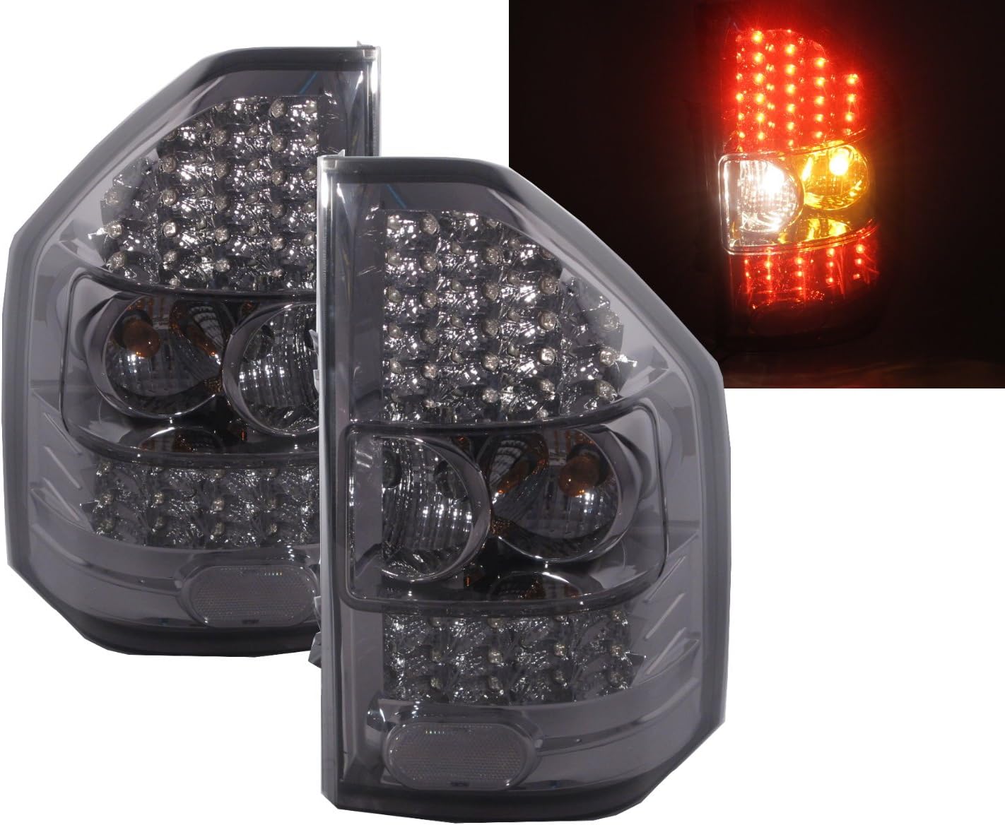 CABI for V60 Pajero 2000-2006 Third generation SUV 3D/5D LED Tail Rear Light Smoke V1