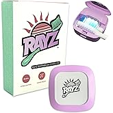 Rayz UV-C Toothbrush Sanitizer | Portable & Rechargeable | 99.9% Sanitization in 3 Minutes | Wall Mountable, Travel-Friendly & TSA-Approved (Lavender)