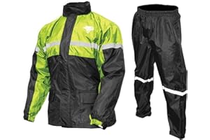 Nelson-Rigg Stormrider Rain Suit (Black/High Visibility Yellow, Large)