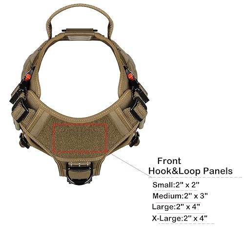 ICEFANG Tactical Dog Harness, Medium Size,2X Metal Buckle,Working