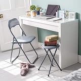 Harbour Housewares Grey Padded Folding Stool – Steel Frame 30x30x45cm view 5