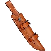Ottoza TOP GRAIN Leather Knife Sheaths for Fixed Blade Knives, Leather Knife Sheath for Belt, Leather Knife Holster Belt Knife Holder, Vertical Knife Sheath for Belt No:75