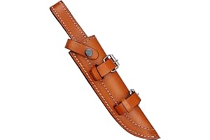 Ottoza TOP Grain Leather Knife Sheaths for Fixed Blade Knives, Leather Knife Sheath for Belt, Leather Knife Holster Belt Knif