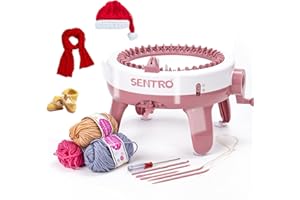 YIMORIA SENTRO Knitting Machine, Rotary Adult Smart 40 Needles Knitting Machine, Suitable for Beginners, Efficient DIY Scarf Hat Socks, Christmas and New Year Gifts (40)