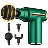 cotsoco Mini Handheld Massage Gun, Deep Tissue with 6 Speeds, Cordless Muscle Massager with 4 Heads,Type-C Charging, Travel Size, Best Gifts