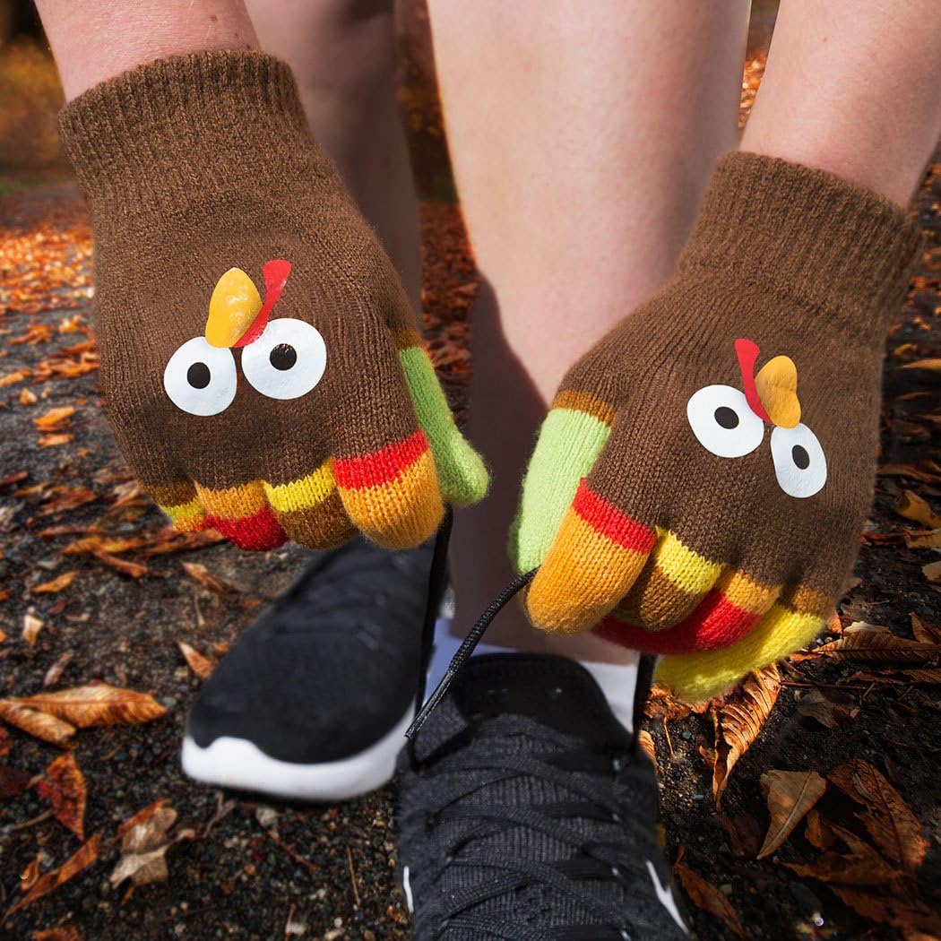 Run Now Gobble Later Turkey Running Gloves | Running Gloves by Gone For a Run: Clothing