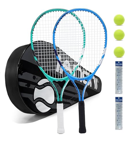 Set Tennis Débutants - 2 Raquettes 68,6 Cm Avec Balles Et Sac