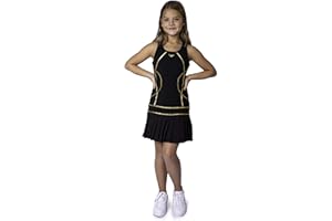 BACE Girls White Pleated Tennis Dress, Black Pleated Tennis Dress, Girls Tennis Dress, Girls Golf Dress, Designer Tennis Dress