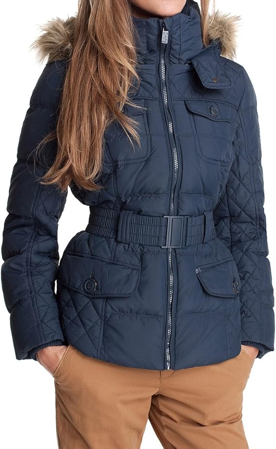 edc by ESPRIT Damen Jacke 092CC1G016, Gr. 38 (M), Blau (total Eclipse 411) Amazon.de Bekleidung