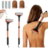 ETbyto Lotion Orange Applicator for Back&amp;Body,21.5" Back Lotion Applicator | 3 Roller and 2 Finger caps for Back self,Lotion Stick &amp; Sunscreen Applicator for Skin Cream,Oils &amp; More