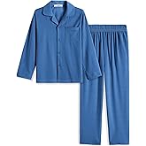 Arshiner Boys Pajamas Set Long Sleeve Button-Down Sleepwear 2 Piece Pjs Set for Boys 5-13 Years