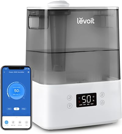 Levoit 6L Humidifier for Bedroom Baby Home, Top-Fill Cool Mist, Quiet Sleep,