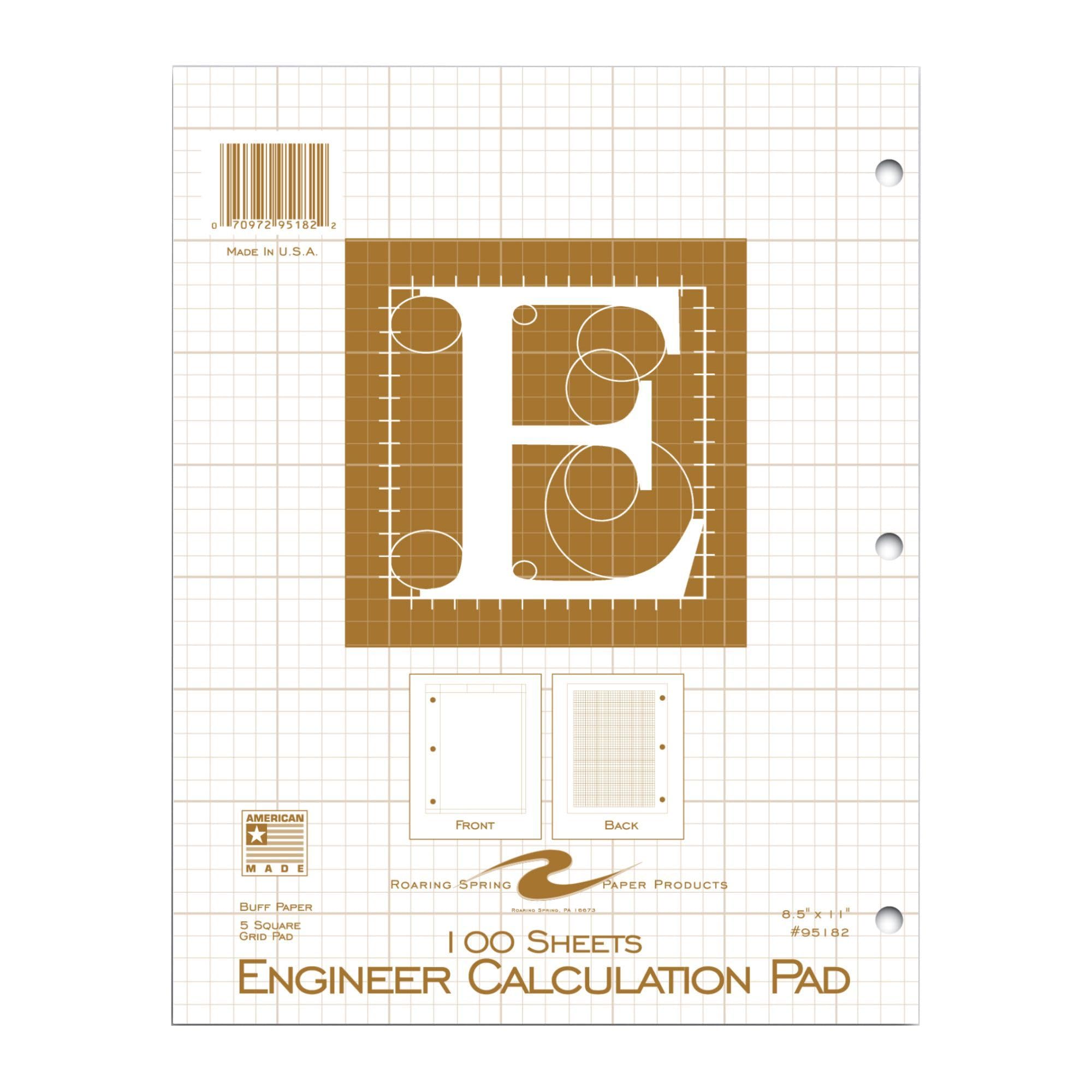 Roaring Spring, ROA95182, 5x5 Grid Engineering Pad, 1 Each — image 1