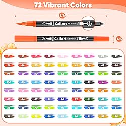 Caliart 72 Colors Dual Tip Art Markers for Adult