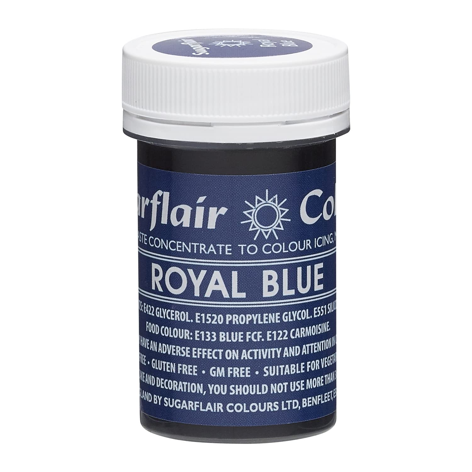 Sugarflair Spectral Paste, Royal Blue Food Colouring, Highly Concentrated for Use with Sugar Pastes, Buttercream, Royal Icing or Cake Mix, Vibrant Colour Dye - 25g