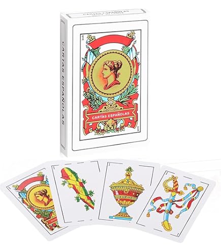 Amazon.com: Spanish Playing Cards, Original Spanish Cards Games Deck of  Cards, Briscas Cards Puerto Rico Mexican Playing Cards (Silver x 1) : Toys  & Games
