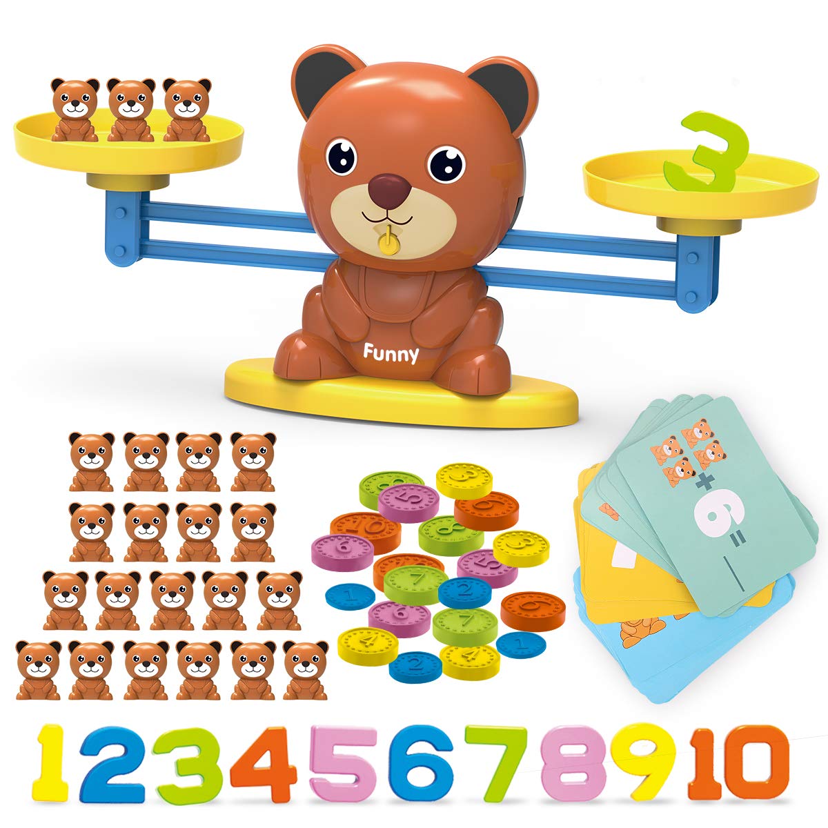 REMOKING Bear Balance Game, Funny Math Counting Toy