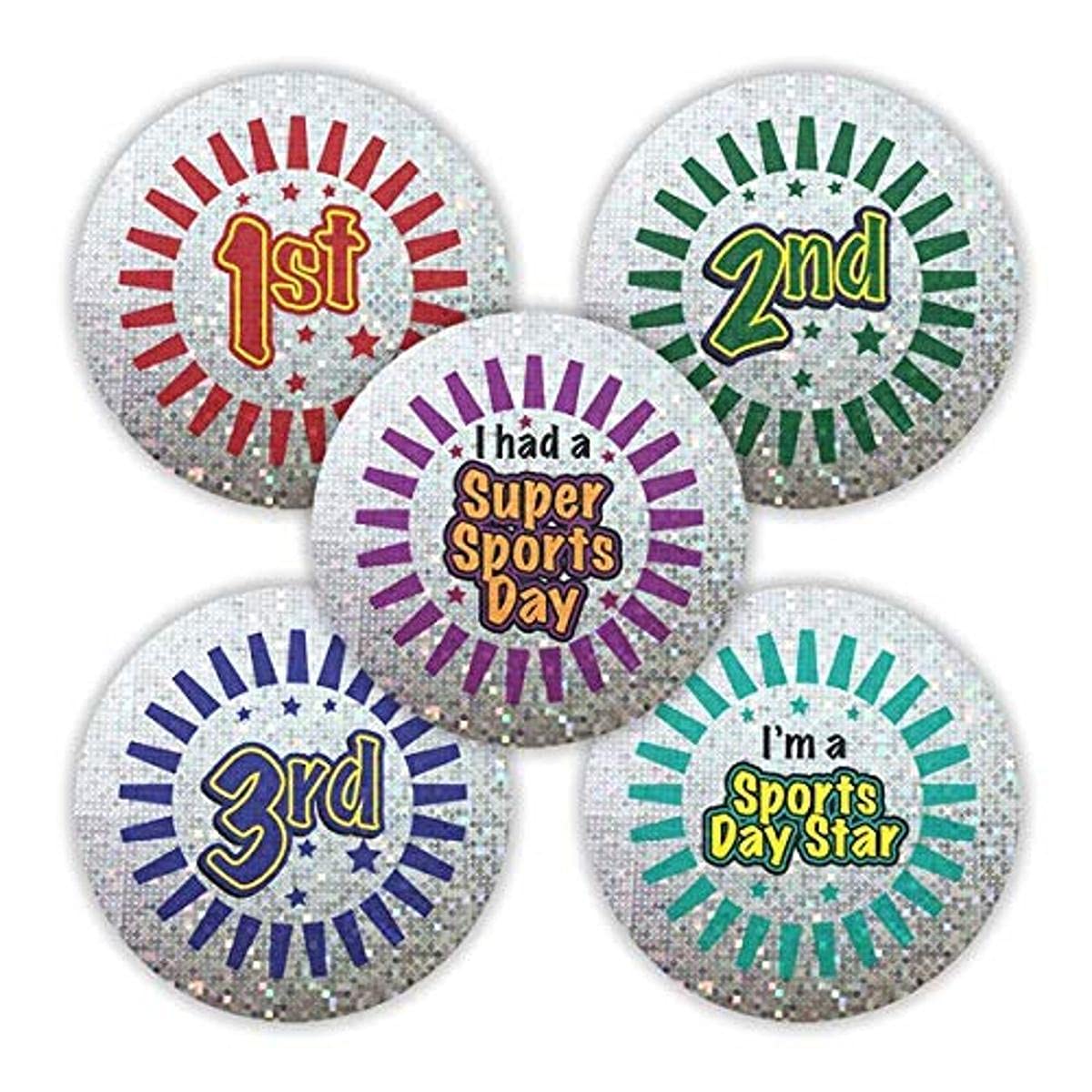SuperStickers Sparkling 1st, 2nd, 3rd And Sports Day Star Variety Sticker Pack (250 stickers)