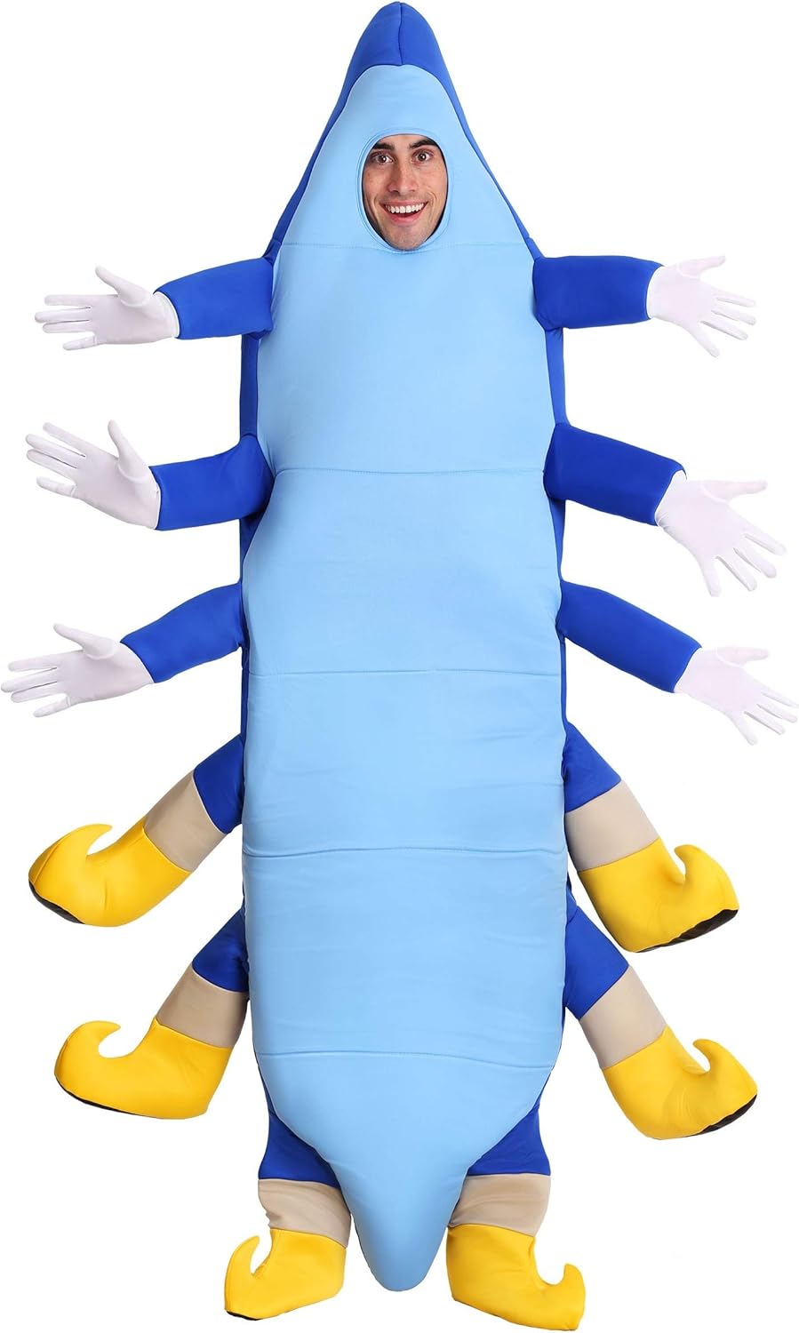 Adult Caterpillar Costume Blue Caterpillar Bodysuit