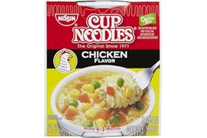 NISSIN Cup Noodles Ramen Noodle Soup, Chicken Flavor, 12/2.5 oz