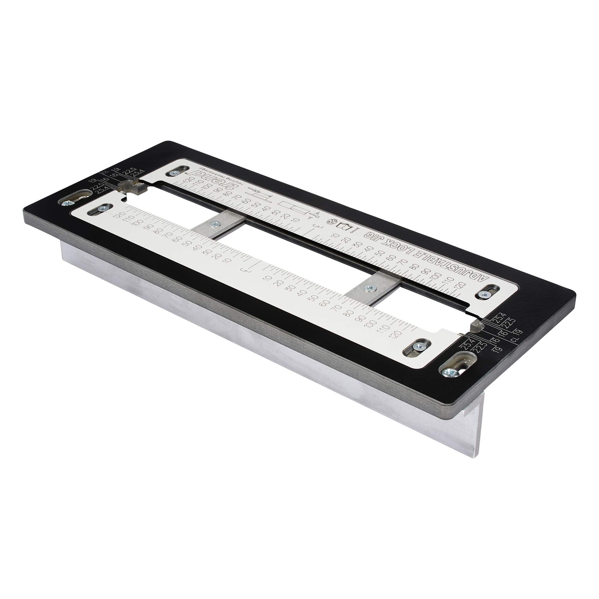 Photo 1 of Trend Adjustable Trade Lock Jig for Mortice Lock and Latch Faceplates, LOCK/JIG/B,Black