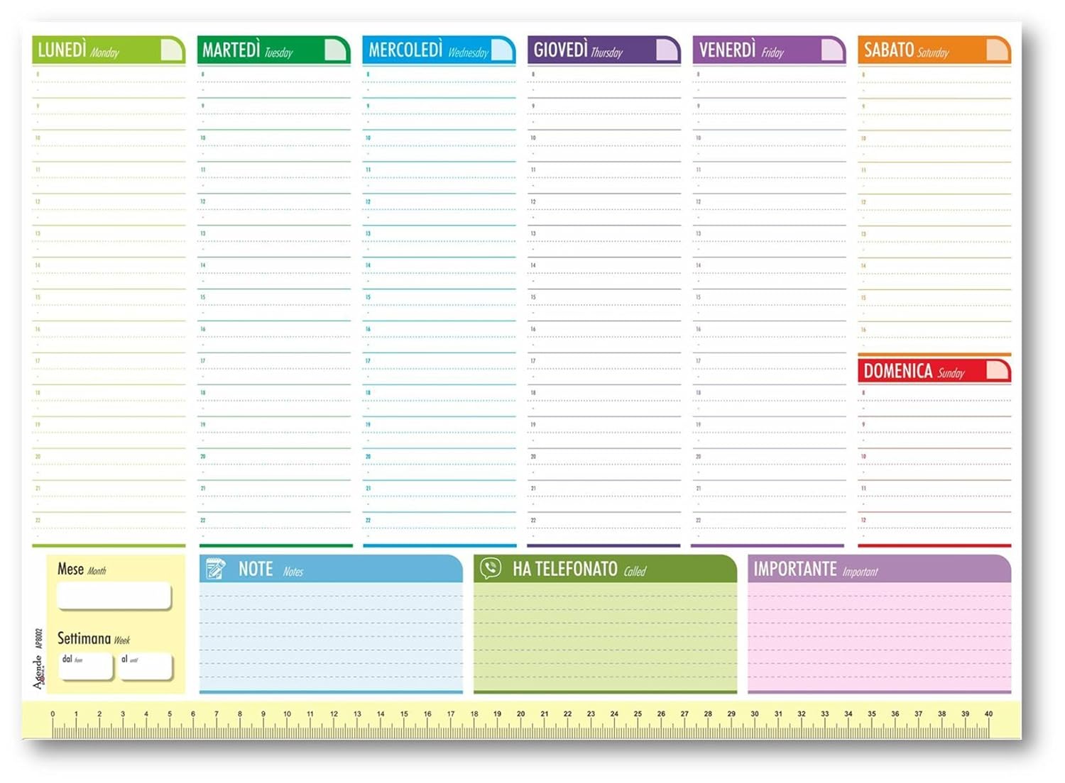 Calendario Da Tavolo Triangolare Multicolor Doppia Faccia