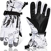 Comfoex Kids Waterproof Ski Gloves Boys Girls Winer Snow Thermal Windproof Snowboard Gloves for Cold Weather