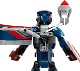 LEGO Marvel Captain America Construction Figure 76296 with Shield Drone view 3