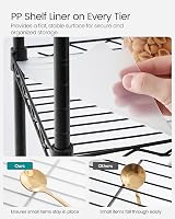 SONGMICS Bathroom Shelf 5-Tier Metal Rack 100 kg Load 123.5 cm Black view 4
